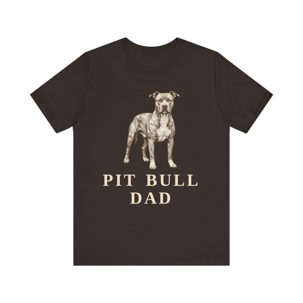 Pit Bull Dad Shirt, Vintage Dog Sketch Tee, Dog Dad Gift