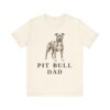 Pit Bull Dad Shirt, Vintage Dog Sketch Tee, Dog Dad Gift