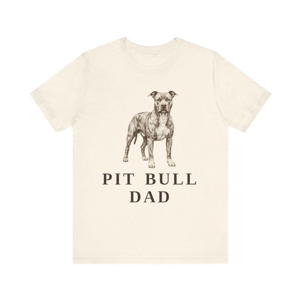 Pit Bull Dad Shirt, Vintage Dog Sketch Tee, Dog Dad Gift