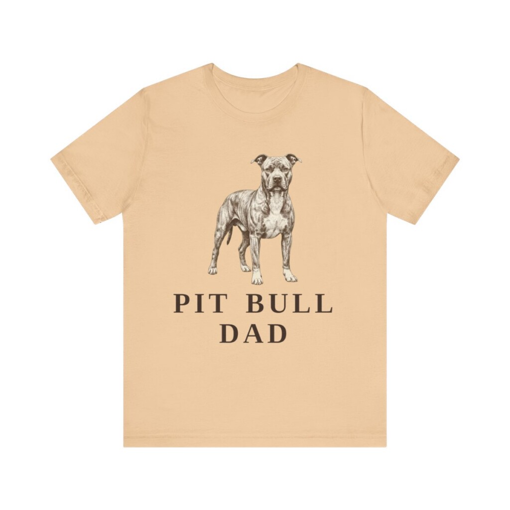 Pit Bull Dad Shirt, Vintage Dog Sketch Tee, Dog Dad Gift