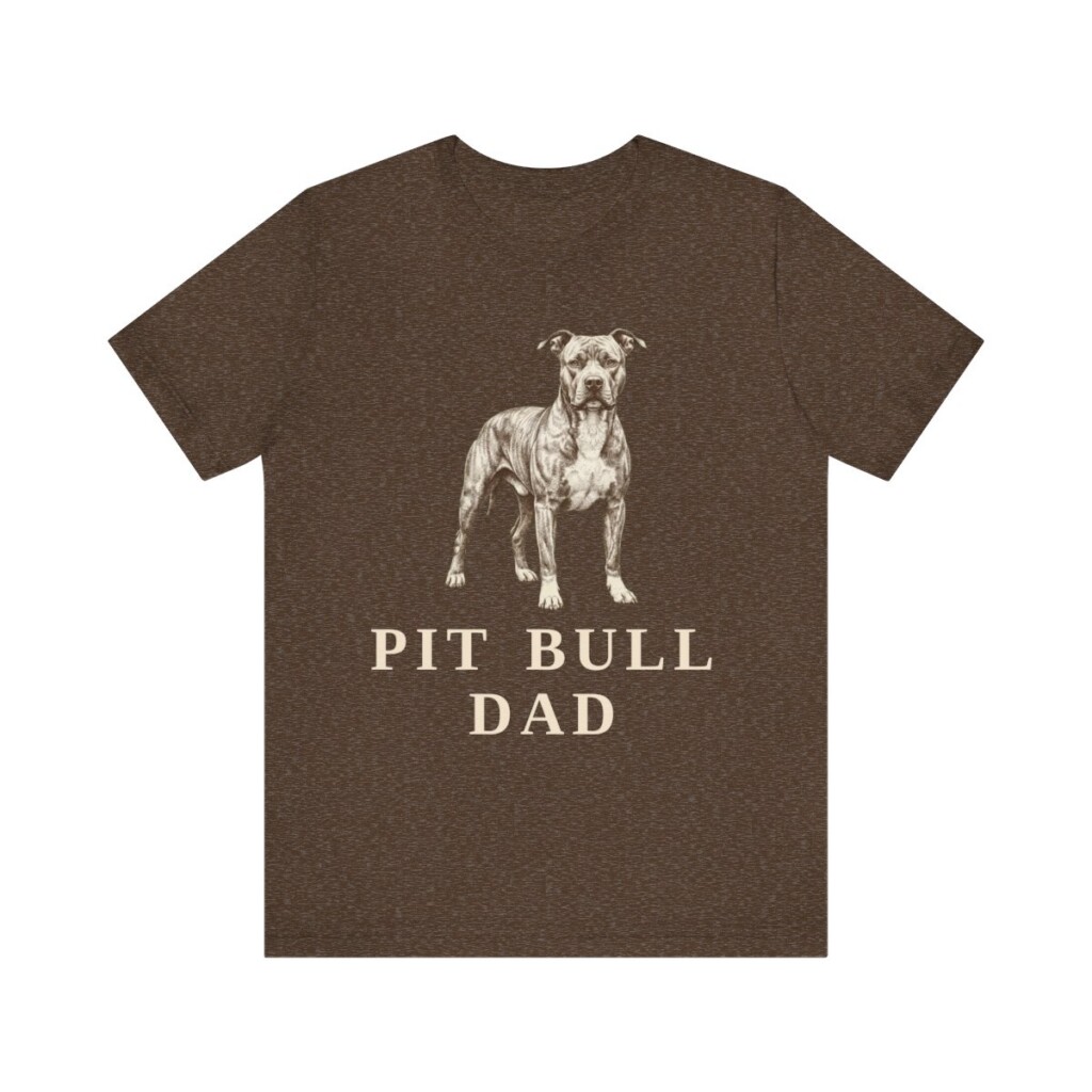 Pit Bull Dad Shirt, Vintage Dog Sketch Tee, Dog Dad Gift