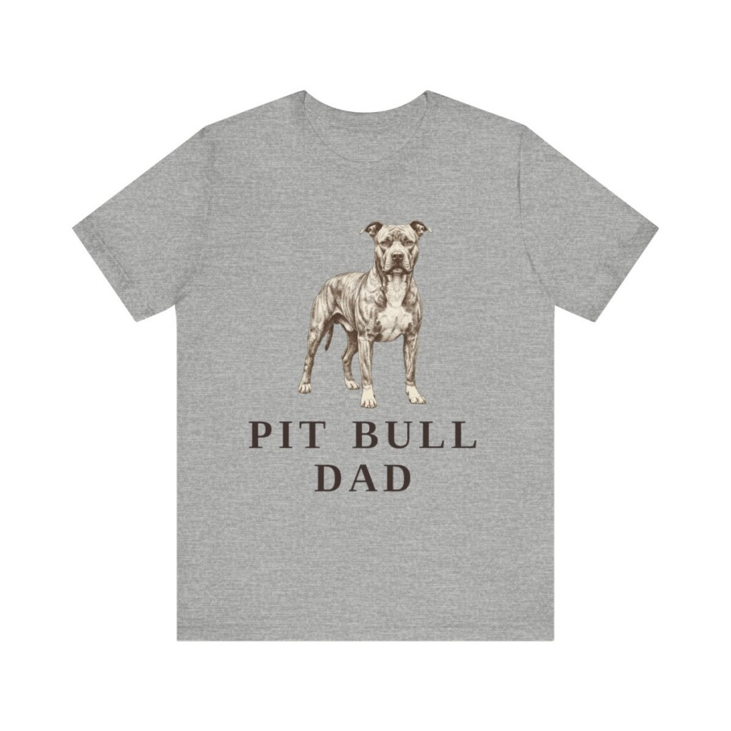 Pit Bull Dad Shirt, Vintage Dog Sketch Tee, Dog Dad Gift