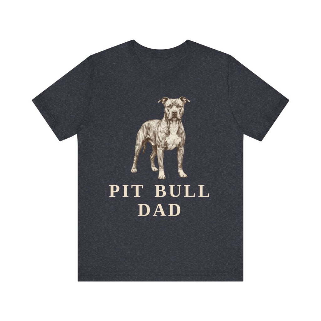 Pit Bull Dad Shirt, Vintage Dog Sketch Tee, Dog Dad Gift