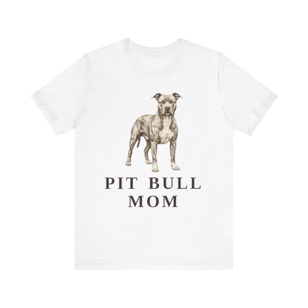 Pit Bull Mom Shirt, Vintage Dog Sketch Tee, Dog Mom Gift
