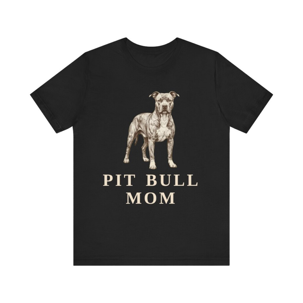 Pit Bull Mom Shirt, Vintage Dog Sketch Tee, Dog Mom Gift