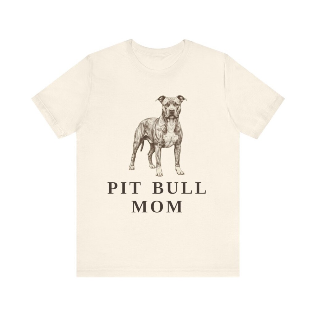 Pit Bull Mom Shirt, Vintage Dog Sketch Tee, Dog Mom Gift