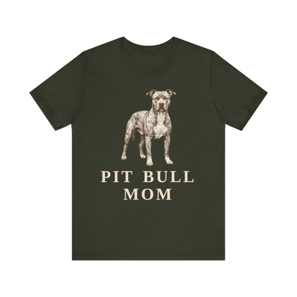 Pit Bull Mom Shirt, Vintage Dog Sketch Tee, Dog Mom Gift