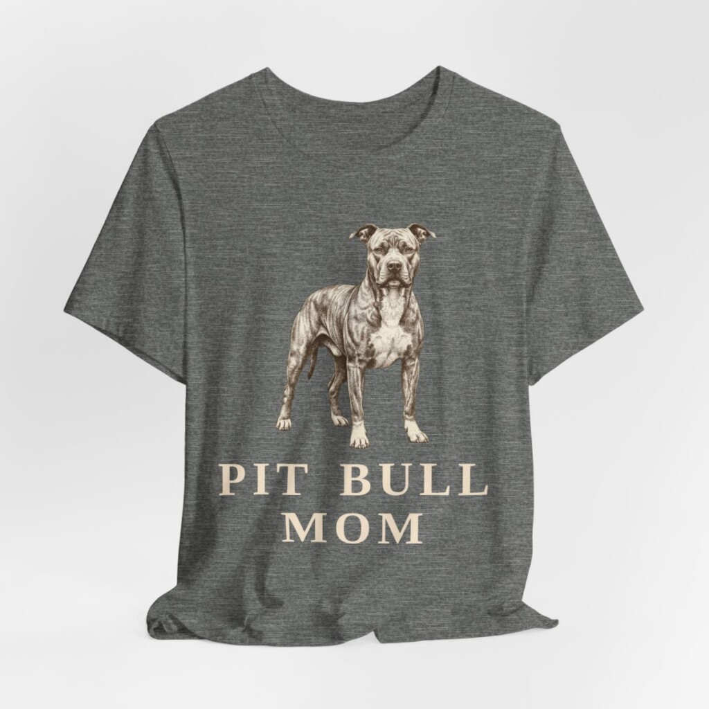 Pit Bull Mom Shirt, Vintage Dog Sketch Tee, Dog Mom Gift