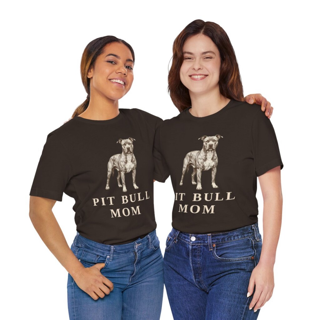 Pit Bull Mom Shirt, Vintage Dog Sketch Tee, Dog Mom Gift