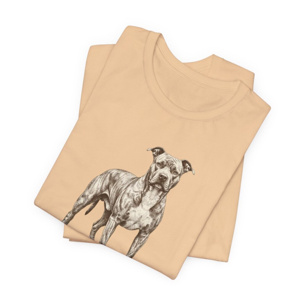 Pit Bull Lover Shirt, Vintage Dog Sketch Tee, Dog Lover Gift