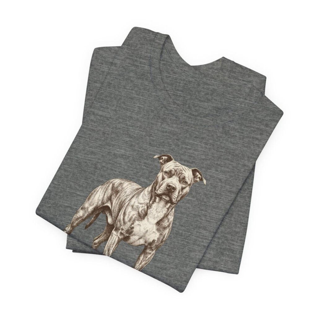 Pit Bull Humor Shirt, Vintage Dog Sketch Tee, Dog Humor Gift