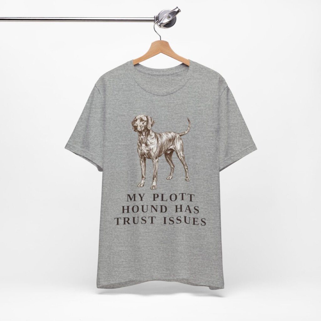Plott Hound Humor Shirt, Vintage Dog Sketch Tee, Dog Humor Gift