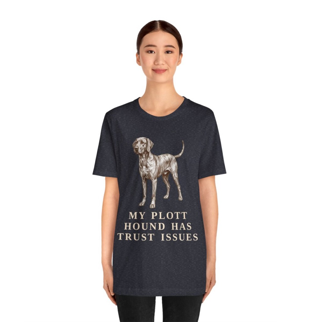 Plott Hound Humor Shirt, Vintage Dog Sketch Tee, Dog Humor Gift