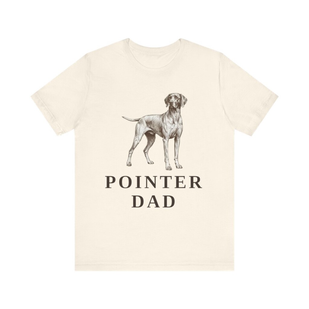 Pointer Dad Shirt, Vintage Dog Sketch Tee, Dog Dad Gift