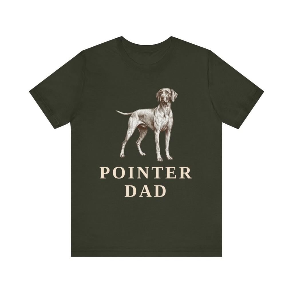 Pointer Dad Shirt, Vintage Dog Sketch Tee, Dog Dad Gift