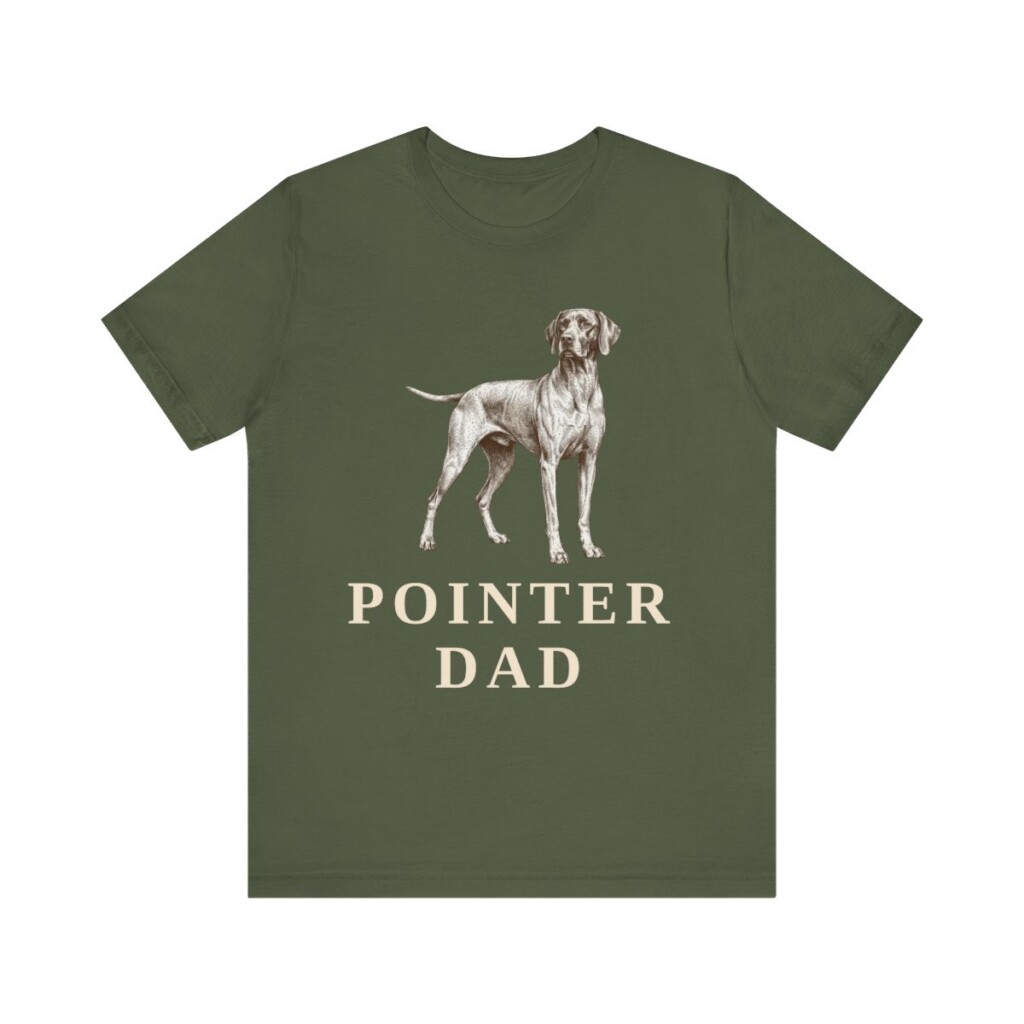 Pointer Dad Shirt, Vintage Dog Sketch Tee, Dog Dad Gift