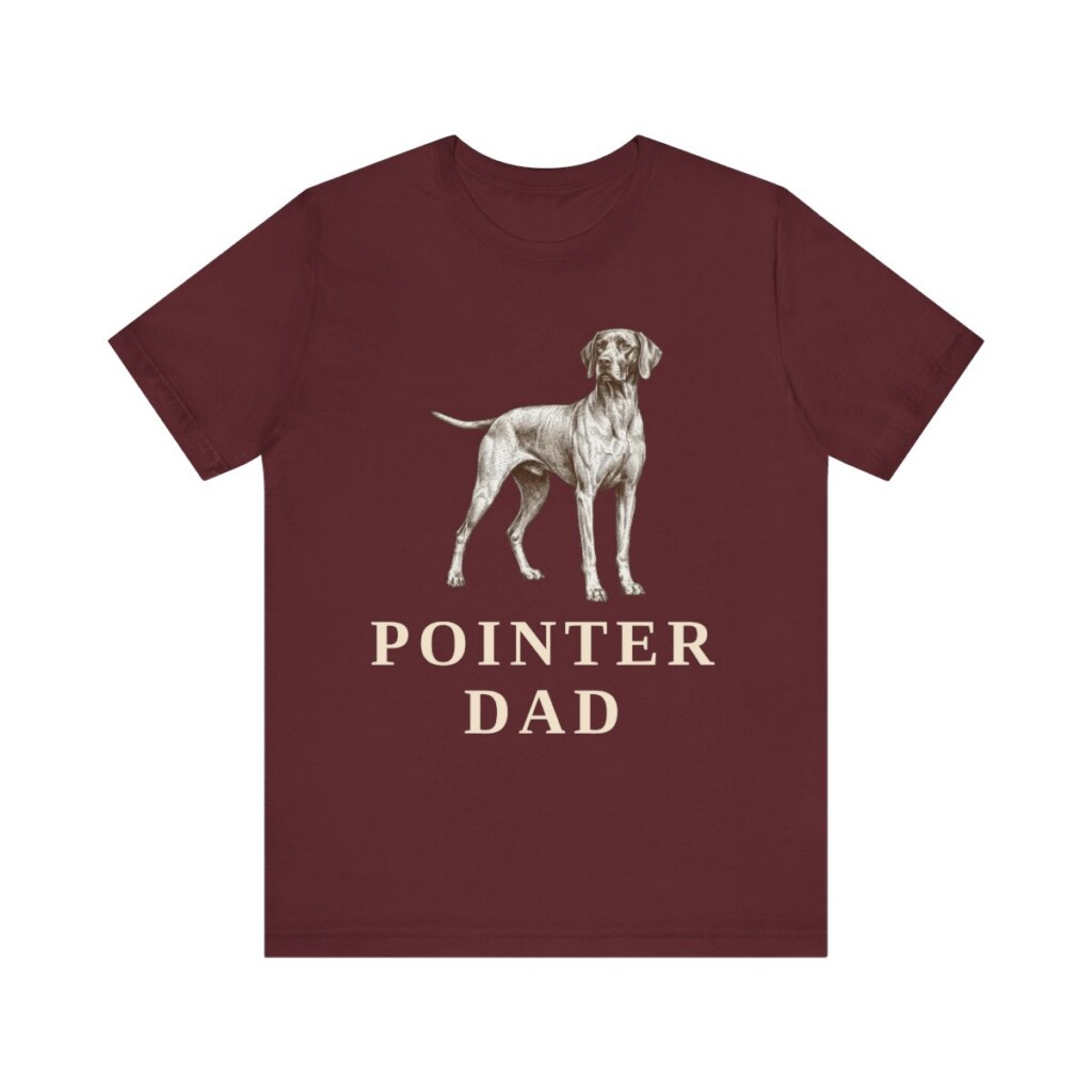 Pointer Dad Shirt, Vintage Dog Sketch Tee, Dog Dad Gift