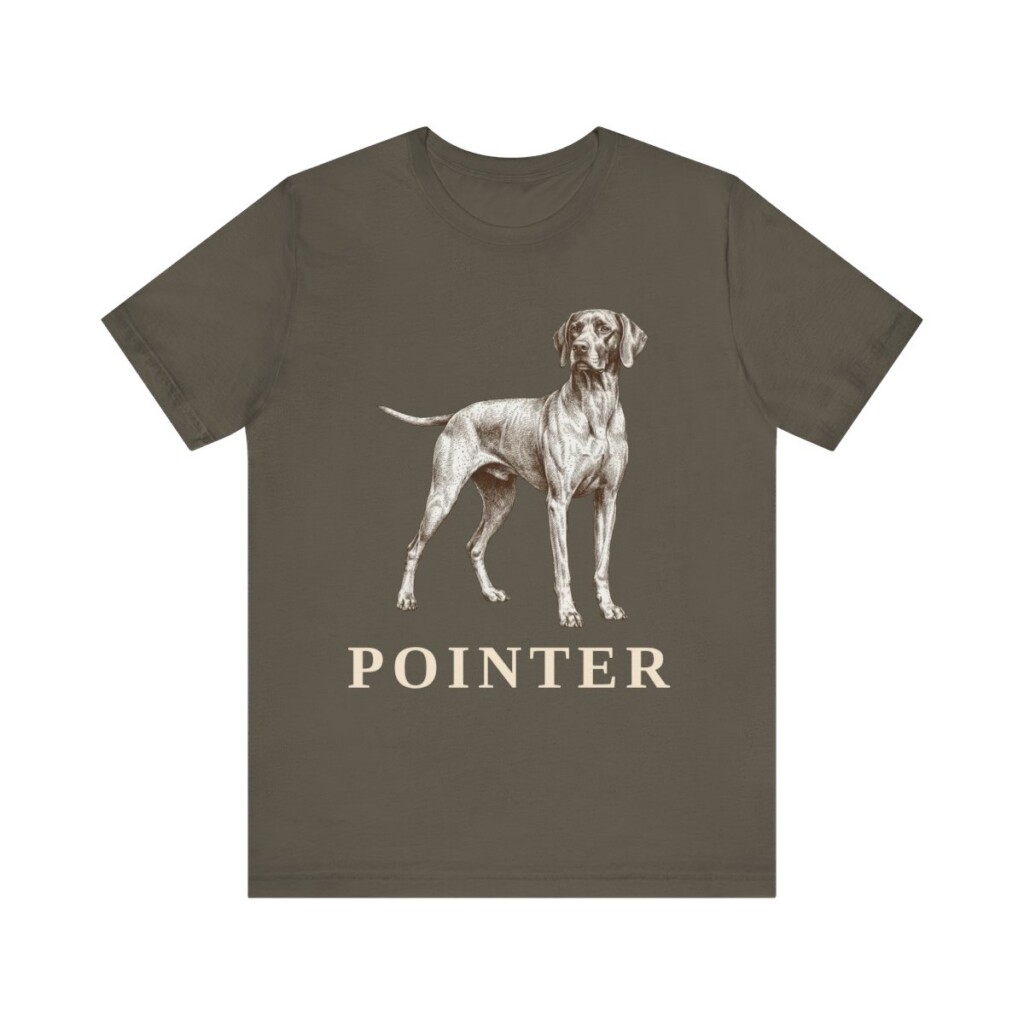Pointer Lover Shirt, Vintage Dog Sketch Tee, Dog Lover Gift