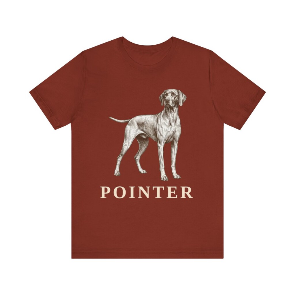 Pointer Lover Shirt, Vintage Dog Sketch Tee, Dog Lover Gift