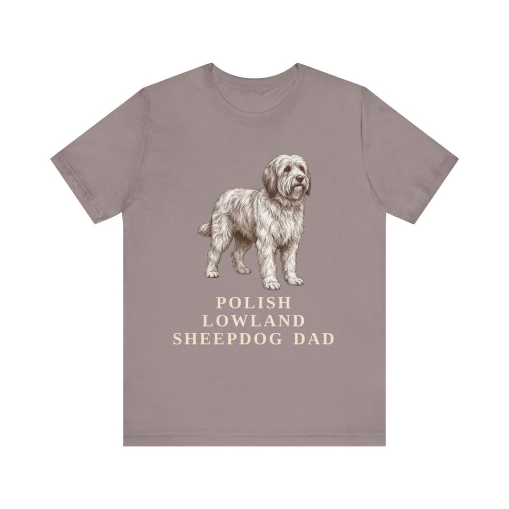 Polish Lowland Sheepdog Dad Shirt, Vintage Dog Sketch Tee, Dog Dad Gift