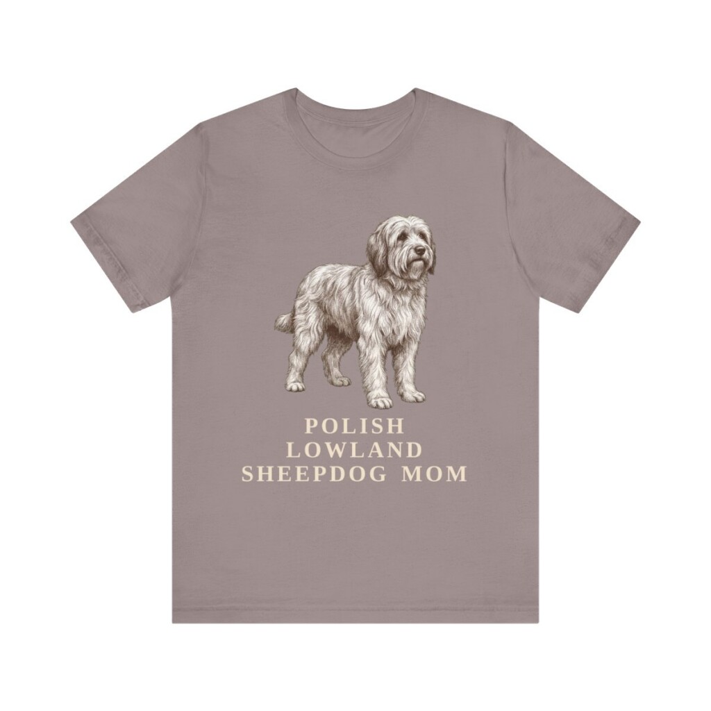 Polish Lowland Sheepdog Mom Shirt, Vintage Dog Sketch Tee, Dog Mom Gift