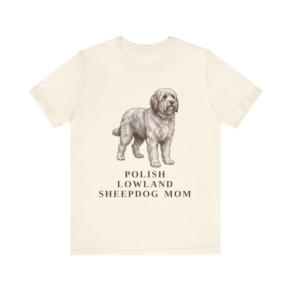 Polish Lowland Sheepdog Mom Shirt, Vintage Dog Sketch Tee, Dog Mom Gift