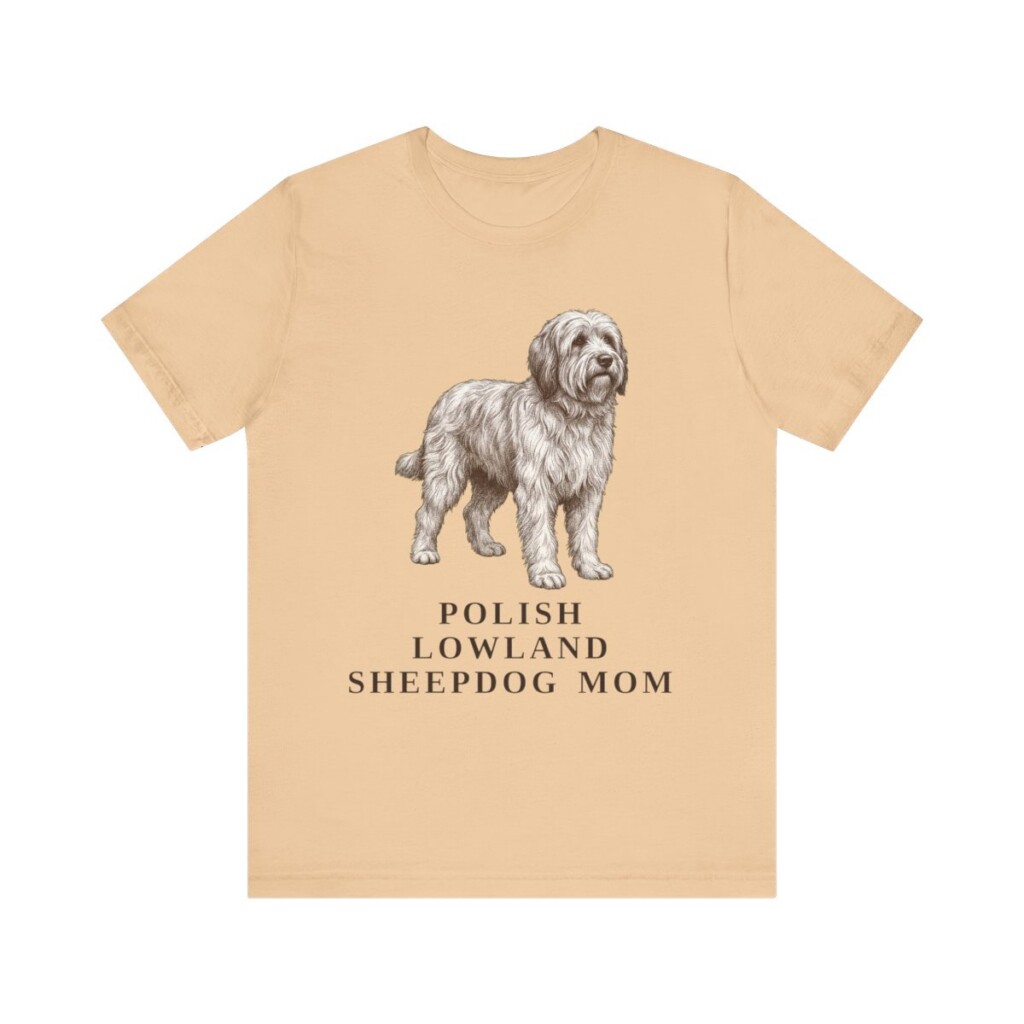 Polish Lowland Sheepdog Mom Shirt, Vintage Dog Sketch Tee, Dog Mom Gift