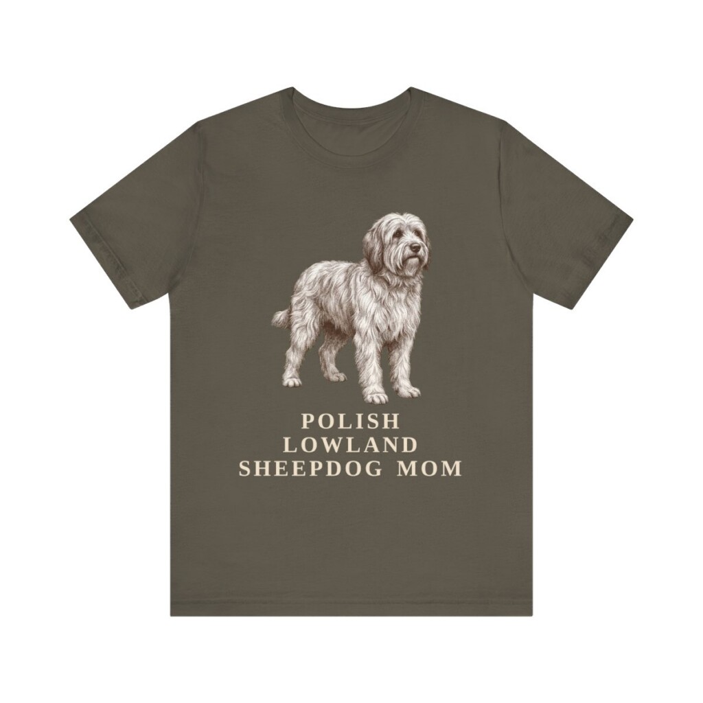 Polish Lowland Sheepdog Mom Shirt, Vintage Dog Sketch Tee, Dog Mom Gift