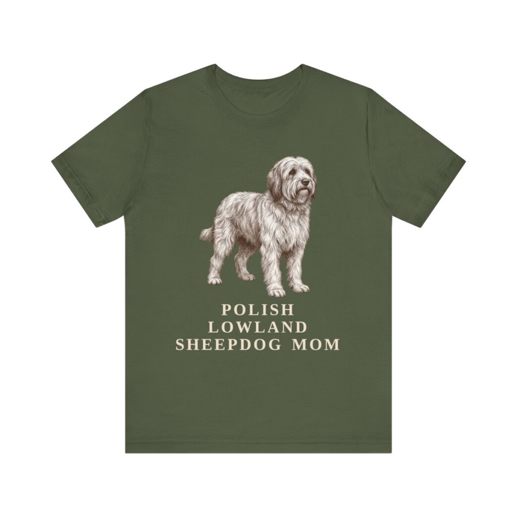 Polish Lowland Sheepdog Mom Shirt, Vintage Dog Sketch Tee, Dog Mom Gift