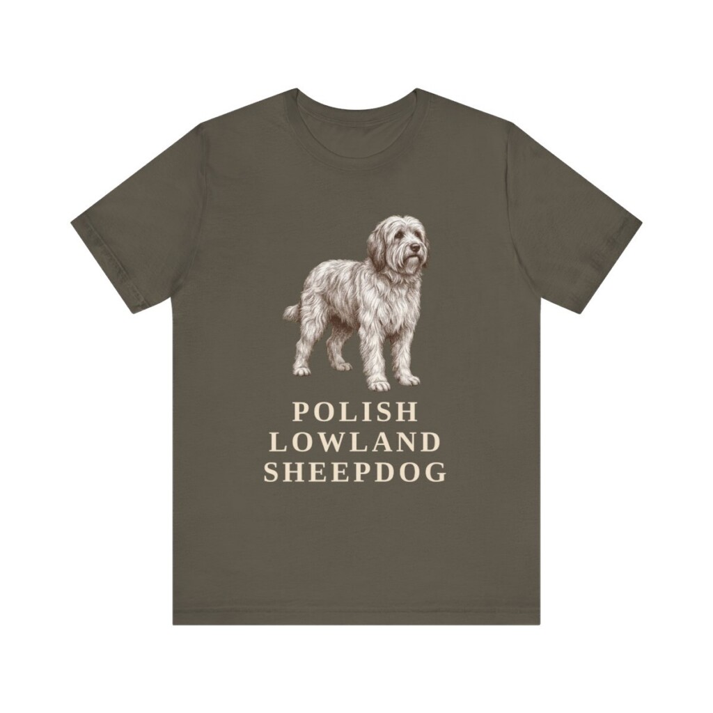 Polish Lowland Sheepdog Lover Shirt, Vintage Dog Sketch Tee, Dog Lover Gift
