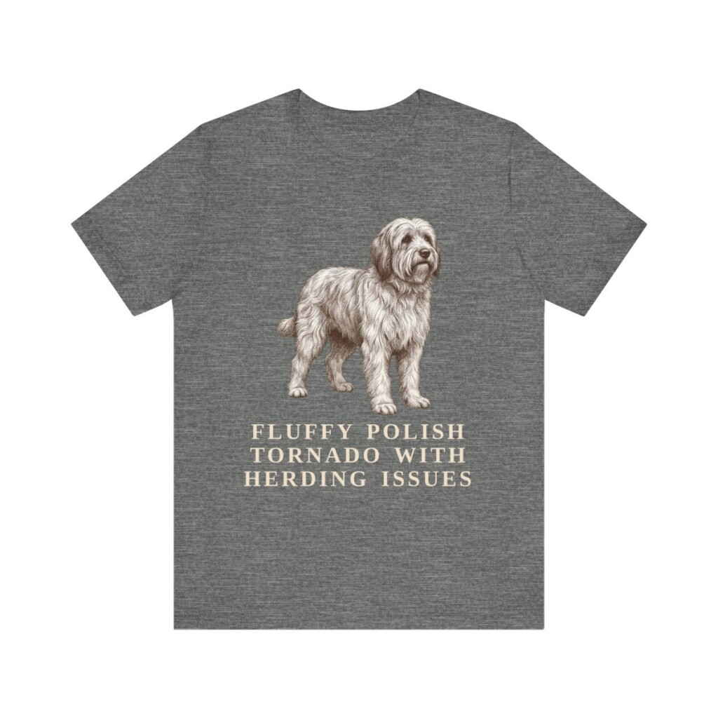 Polish Lowland Sheepdog Humor Shirt, Vintage Dog Sketch Tee, Dog Humor Gift