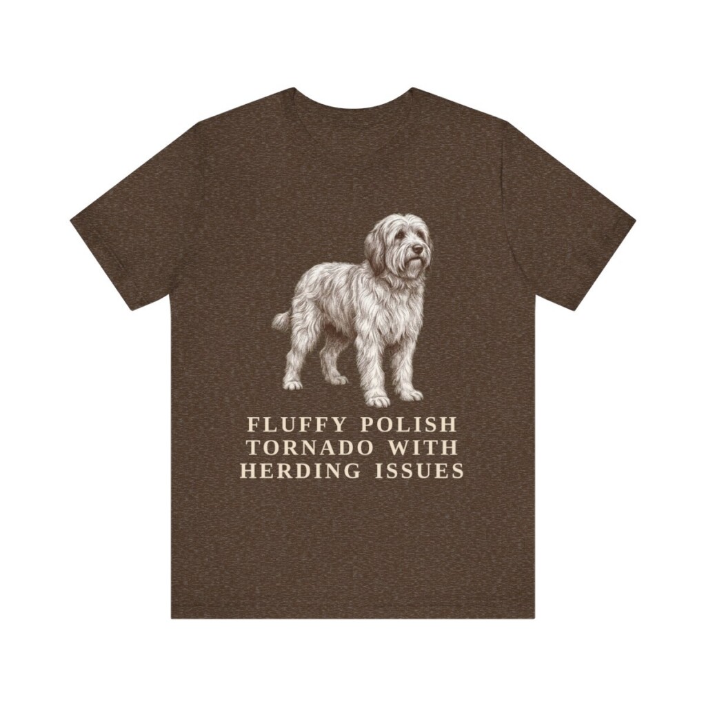 Polish Lowland Sheepdog Humor Shirt, Vintage Dog Sketch Tee, Dog Humor Gift