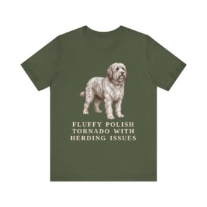 Polish Lowland Sheepdog Humor Shirt, Vintage Dog Sketch Tee, Dog Humor Gift