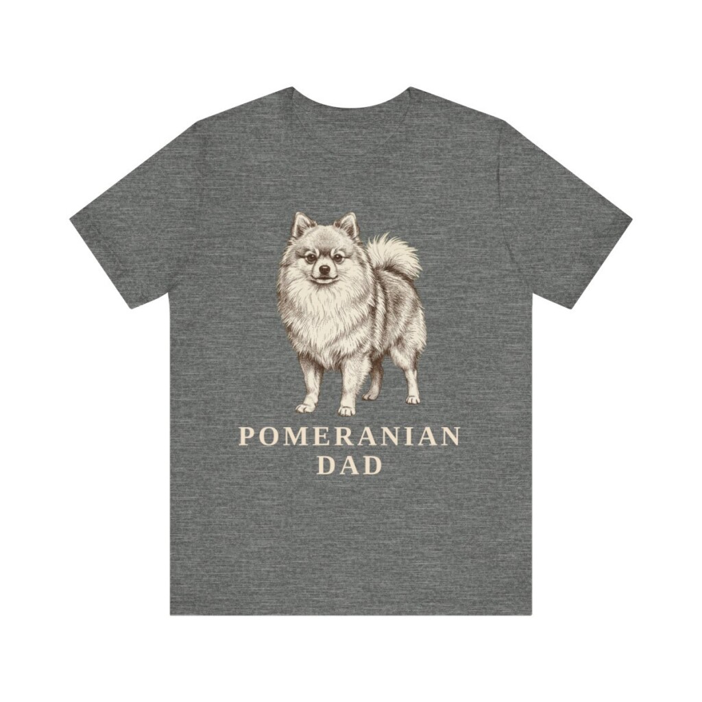 Pomeranian Dad Shirt, Vintage Dog Sketch Tee, Dog Dad Gift