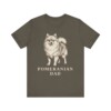Pomeranian Dad Shirt, Vintage Dog Sketch Tee, Dog Dad Gift