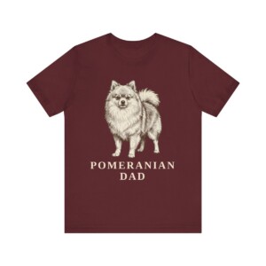 Pomeranian Dad Shirt, Vintage Dog Sketch Tee, Dog Dad Gift