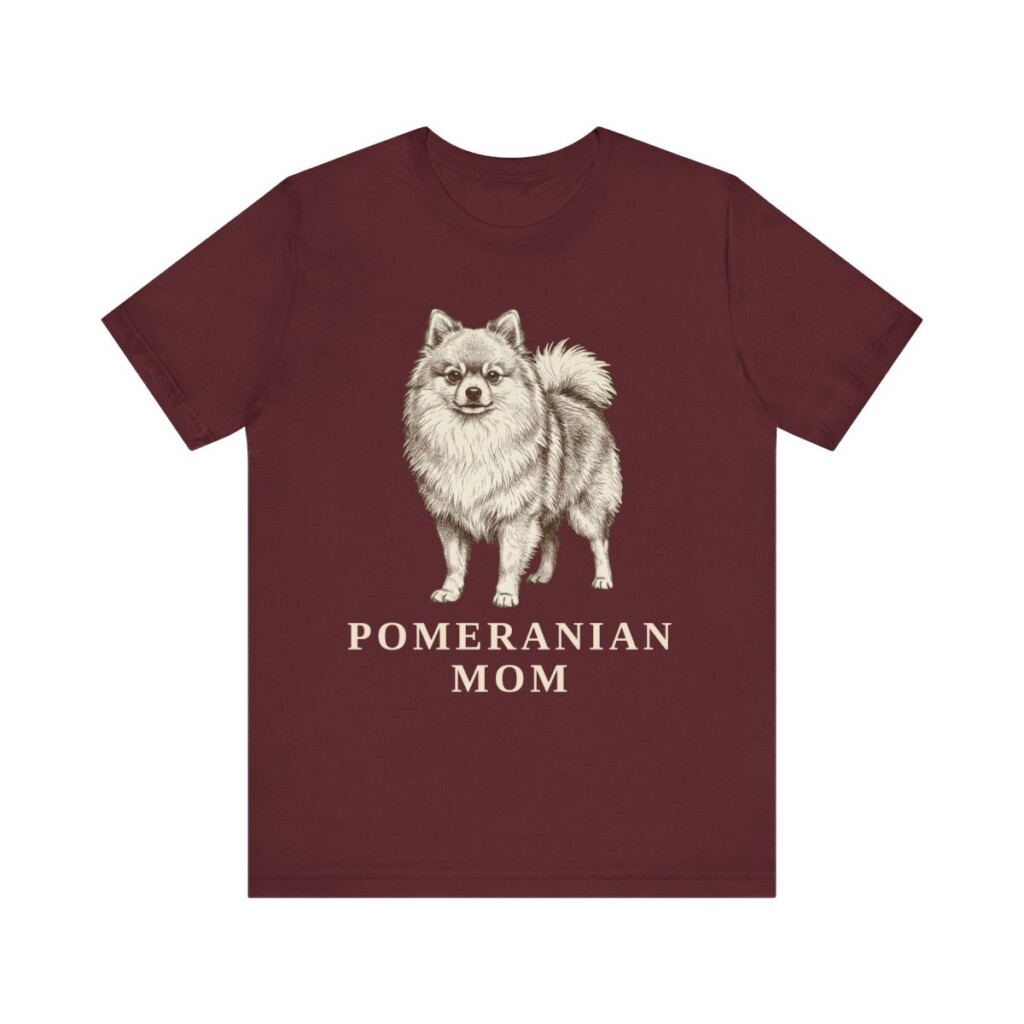 Pomeranian Mom Shirt, Vintage Dog Sketch Tee, Dog Mom Gift