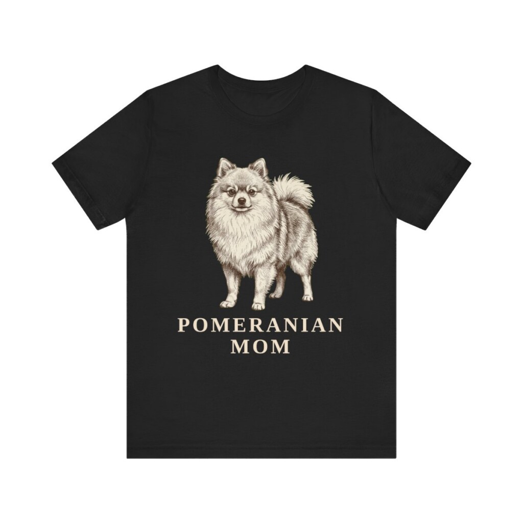 Pomeranian Mom Shirt, Vintage Dog Sketch Tee, Dog Mom Gift