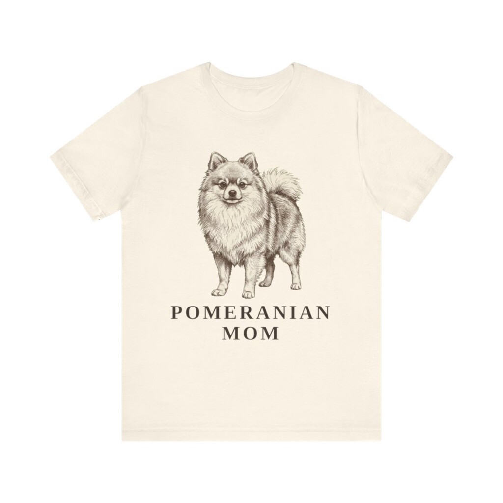 Pomeranian Mom Shirt, Vintage Dog Sketch Tee, Dog Mom Gift