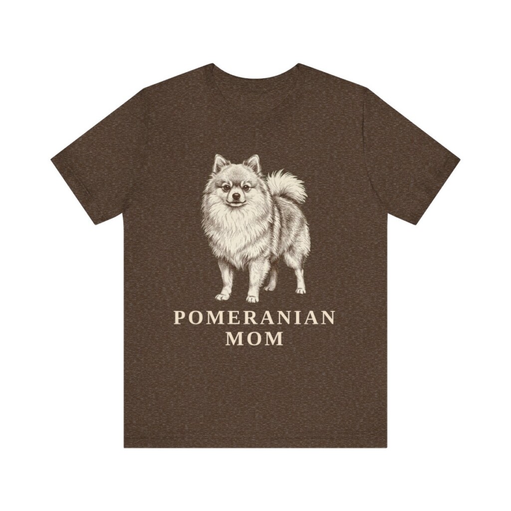 Pomeranian Mom Shirt, Vintage Dog Sketch Tee, Dog Mom Gift