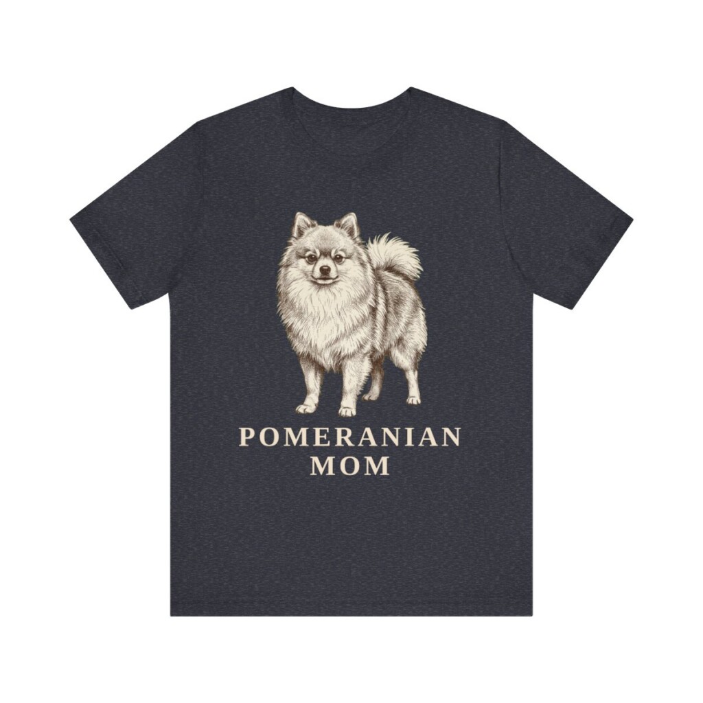Pomeranian Mom Shirt, Vintage Dog Sketch Tee, Dog Mom Gift