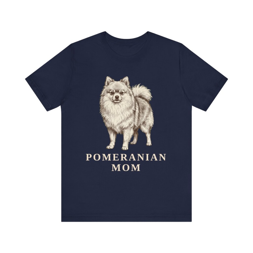 Pomeranian Mom Shirt, Vintage Dog Sketch Tee, Dog Mom Gift