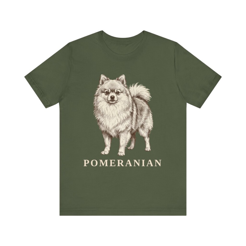 Pomeranian Lover Shirt, Vintage Dog Sketch Tee, Dog Lover Gift