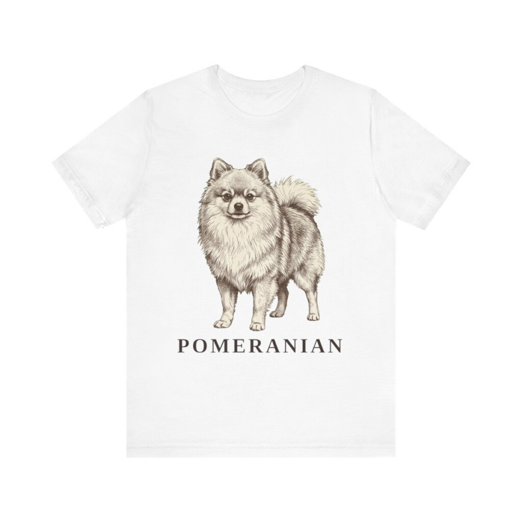 Pomeranian Lover Shirt, Vintage Dog Sketch Tee, Dog Lover Gift