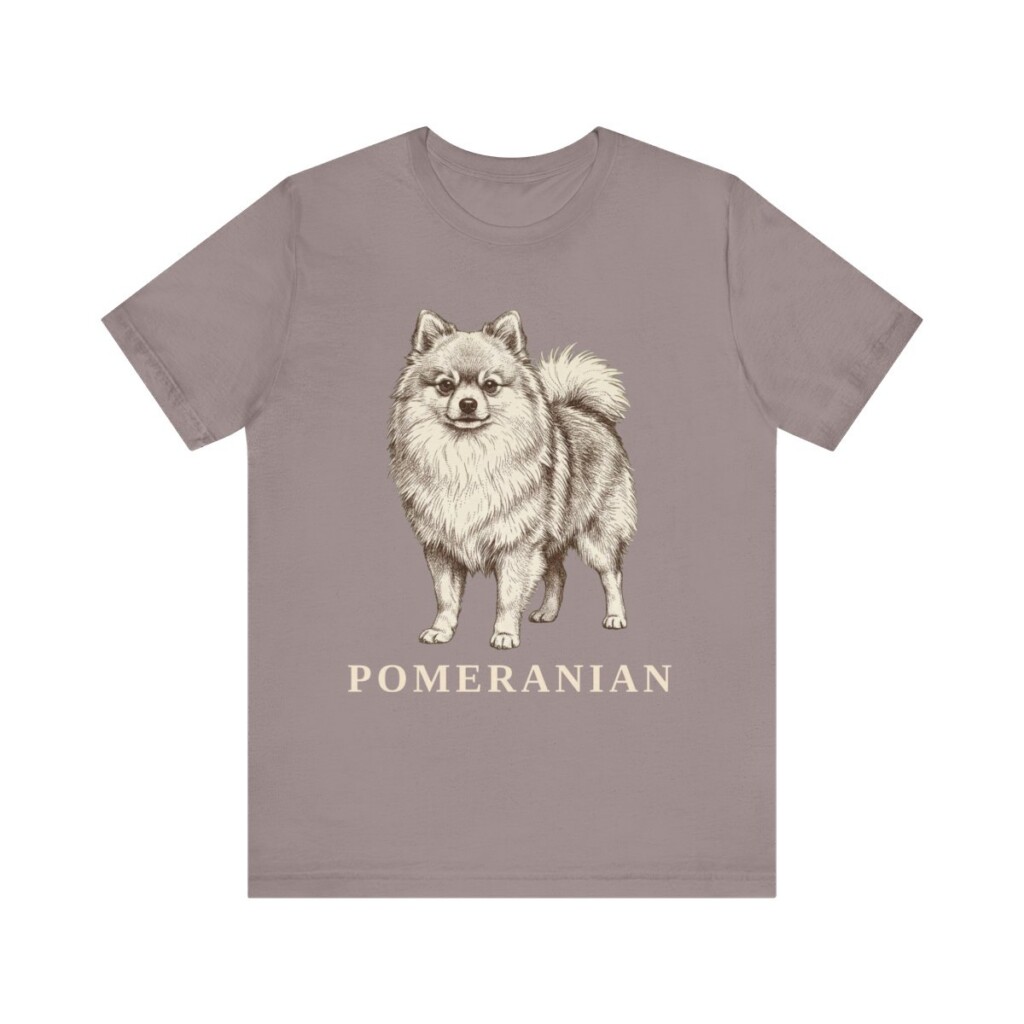 Pomeranian Lover Shirt, Vintage Dog Sketch Tee, Dog Lover Gift