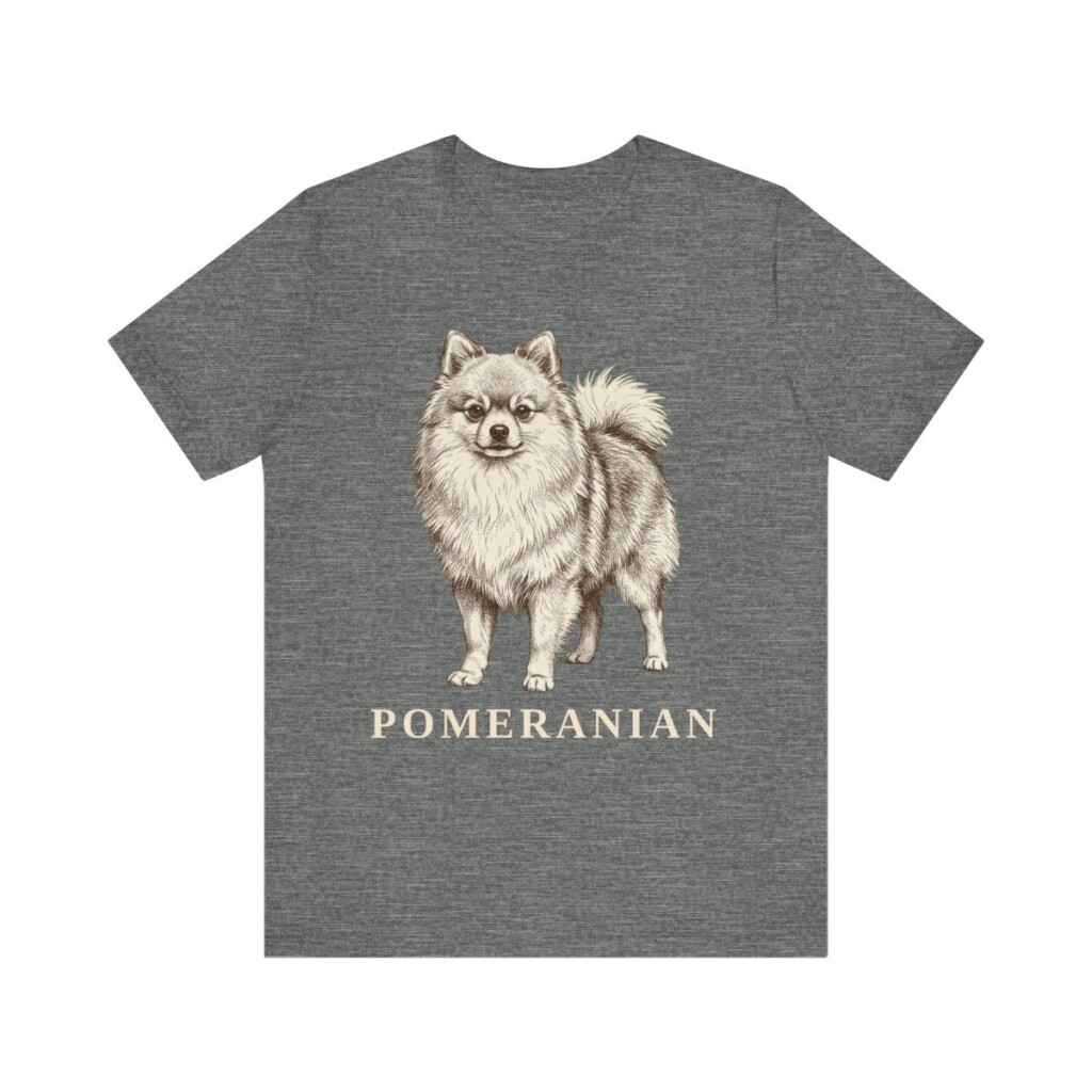 Pomeranian Lover Shirt, Vintage Dog Sketch Tee, Dog Lover Gift