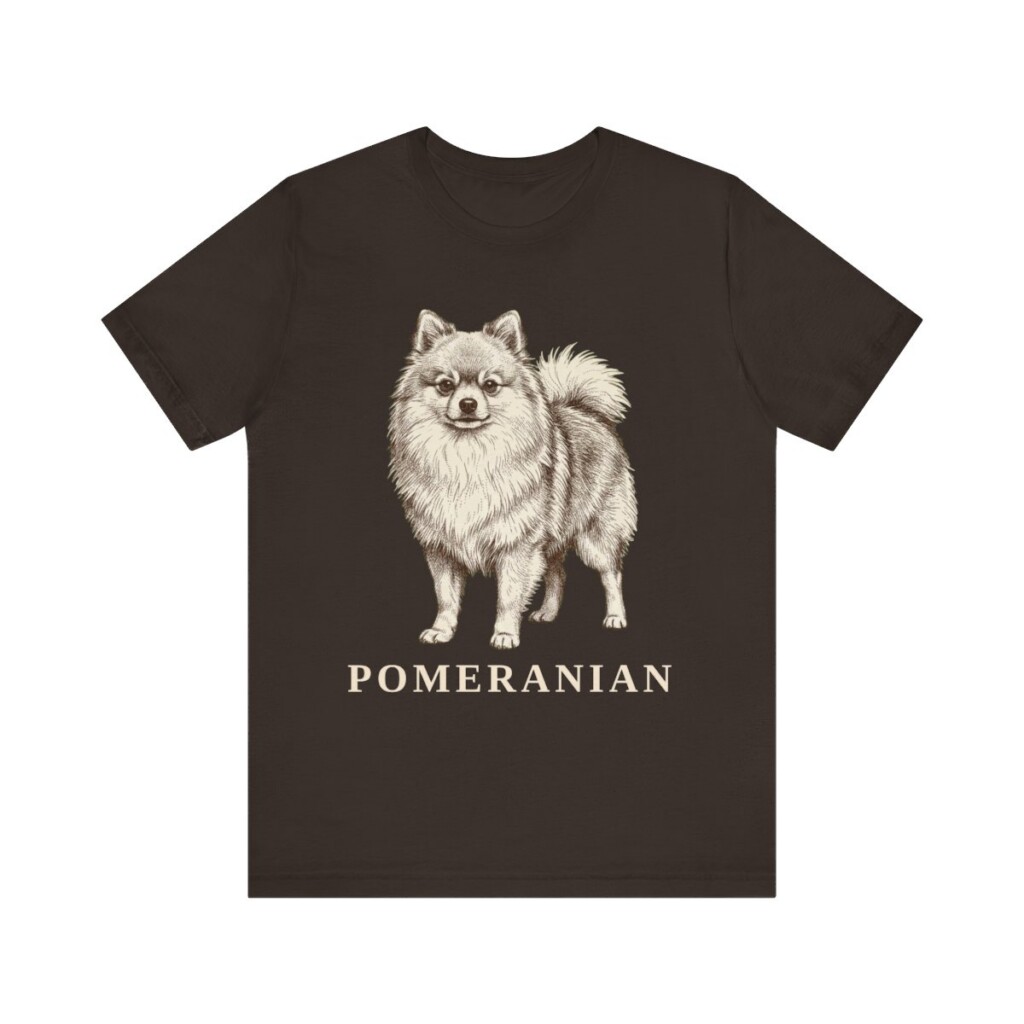 Pomeranian Lover Shirt, Vintage Dog Sketch Tee, Dog Lover Gift