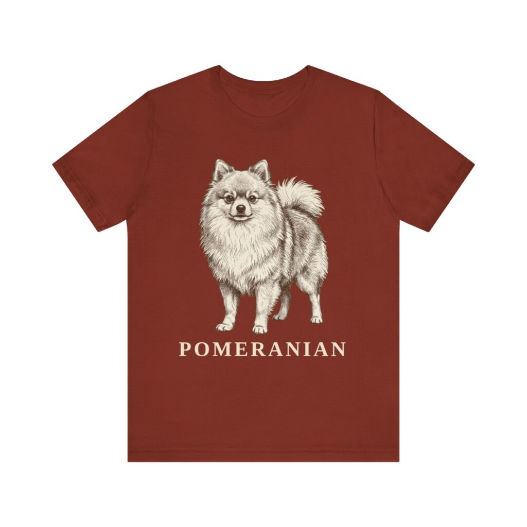 Pomeranian Lover Shirt, Vintage Dog Sketch Tee, Dog Lover Gift