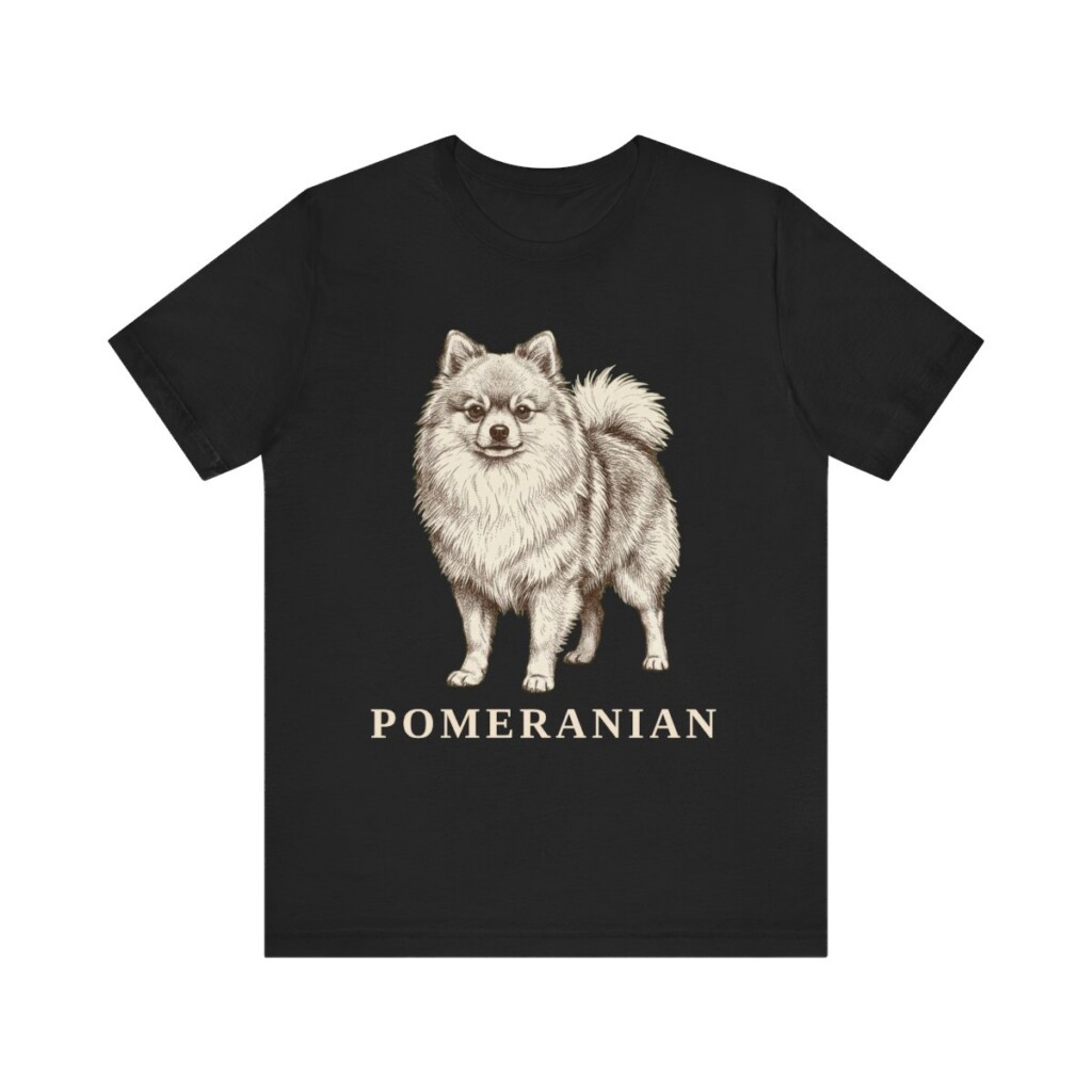 Pomeranian Lover Shirt, Vintage Dog Sketch Tee, Dog Lover Gift