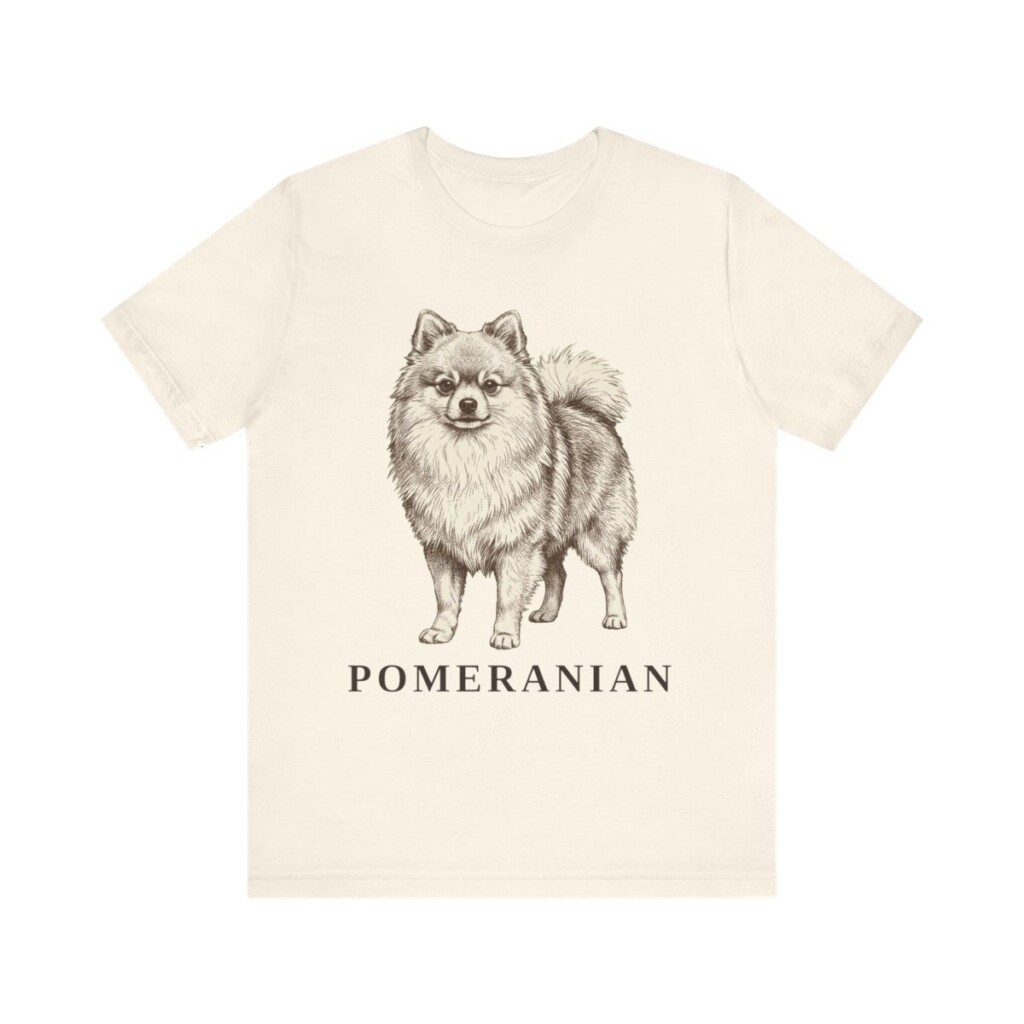 Pomeranian Lover Shirt, Vintage Dog Sketch Tee, Dog Lover Gift